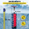 Ice Drill Auger, 6" Diameter Nylon Ice Auger, 39" Length Ice Auger Bit,Auger Drill with 11.8" Extension Rod,Auger Bit w/Drill Adapter,Top Plate