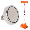 Magnet Fishing Kit with Strong Magnet for Pulling 550 lbs, Rope, Gloves, Threadlocker Glue | Fishing Magnets with Rope for Underwater Treasure Hunting